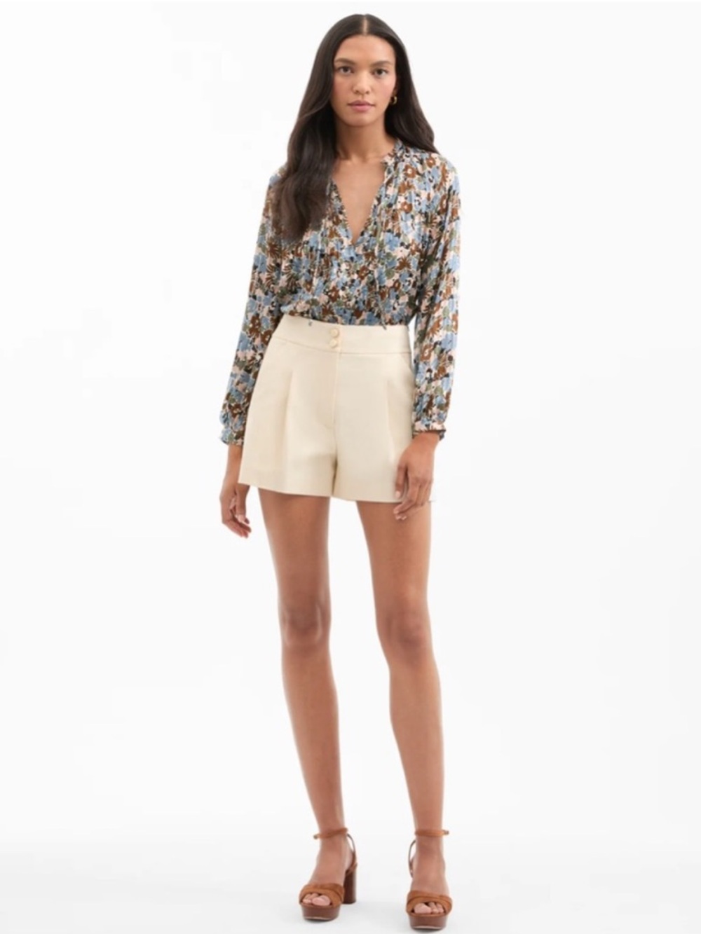 NWT Veronica Beard Short Devina Mini in Ecru Beige